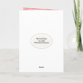 Carte Fille Bâton d'Anniversaire sur Gingham (Dos)