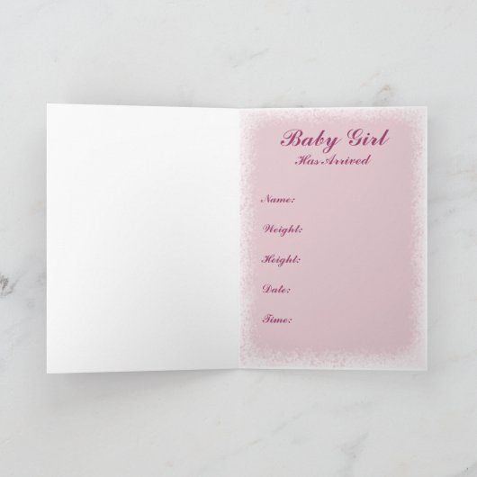 Carte fille bébé (Intérieur)