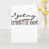 Carte Fille bébé première dent (Fleur jaune)