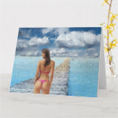 Carte Fille Bikini Thunder_Cove (Fleur jaune)