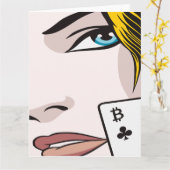 Carte Fille Bitcoin (Fleur jaune)