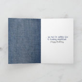 Carte Fille Bonhomme Bâton en Baskets Humour d'Anniversa (Intérieur)