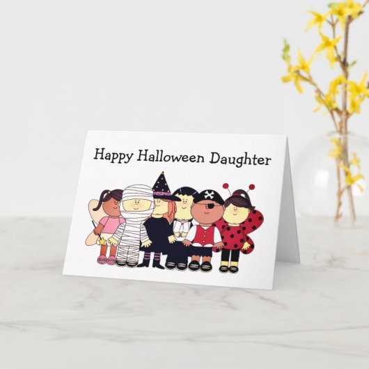 CARTE ***FILLE** BOO À VOUS DE ***MOM & PÈRE*** (Fleur jaune)