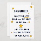 Carte fille, carte fille anniversaire (Devant / Derrière)