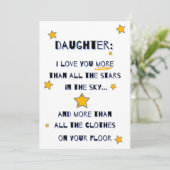 Carte fille, carte fille anniversaire (Debout devant)