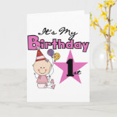 Carte Fille C'est mes t-shirts et cadeaux d'anniversaire (Fleur jaune)