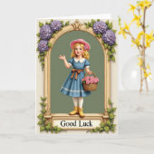 Carte Fille Chanceuse Arches de Roses (Fleur jaune)