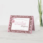 Carte fille Cheetah rose B (Dos)