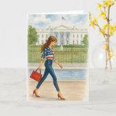 Carte Fille Chic à Washington, DC (Fleur jaune)