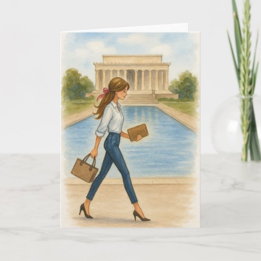 Carte Fille Chic à Washington, DC (Devant)