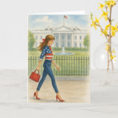 Carte Fille Chic à Washington, DC (Fleur jaune)