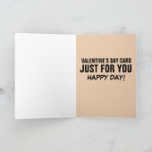 CARTE FILLE CHOISIR LE NEZ FUNNY VALENTINE'S DAY CARD (Intérieur)