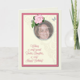Carte Fille d'accueil, ajouter une photo, anniversaire