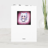 Carte Fille d'anime personnalisée | Page de coloriage in (Dos)