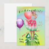 Carte Fille d'anniversaire (Devant / Derrière)