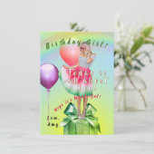 Carte Fille d'anniversaire (Debout devant)
