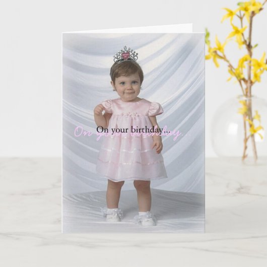 Carte Fille d'anniversaire (Fleur jaune)