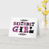 Carte Fille d'anniversaire (Fleur jaune)