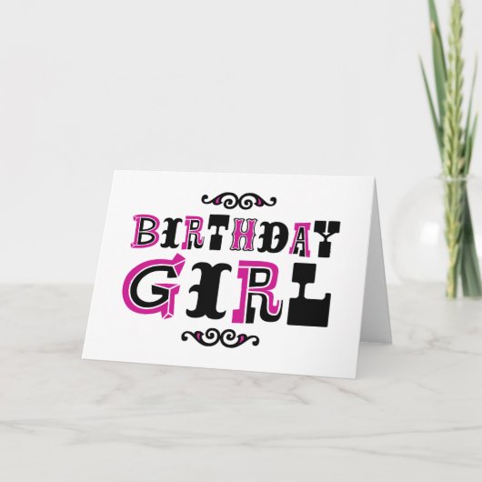 Carte Fille d'anniversaire (Devant)