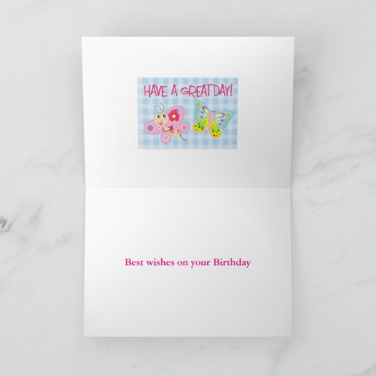 Carte Fille d'anniversaire (Intérieur)