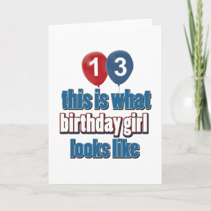 Carte Fille d'anniversaire 13
