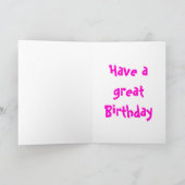 Carte fille d'anniversaire 1 an (Intérieur)