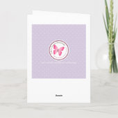 Carte Fille d'anniversaire à la table cadeau (Dos)