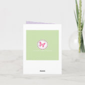 Carte Fille d'anniversaire à la table cadeau (Dos)