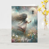 Carte Fille d'anniversaire avec Dandelion Monet (Fleur jaune)