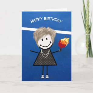 Carte Fille d'anniversaire avec Pickleball Paddle et Bal