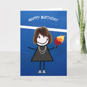 Carte Fille d'anniversaire avec Pickleball Paddle et Bal
