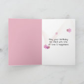 Carte Fille d'anniversaire avec signe cardiaque (Intérieur)