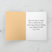 Carte Fille D'Anniversaire Avec Tournesol (Intérieur)