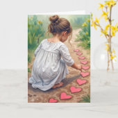 Carte Fille d'anniversaire Créer une voie cardiaque (Fleur jaune)