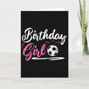 Carte Fille d'anniversaire de football cool 