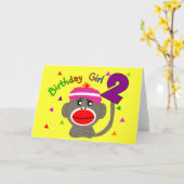 Carte Fille d'anniversaire — Deux ans (Fleur jaune)