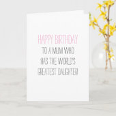 Carte Fille d'anniversaire humoristique (Fleur jaune)