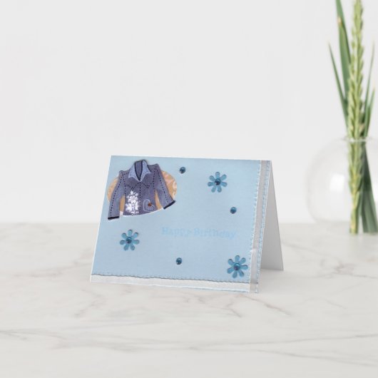 Carte fille d'anniversaire Jean Jacket (Devant)