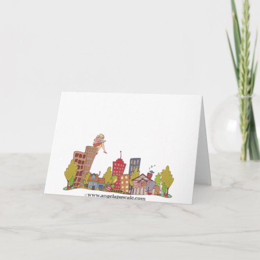 Carte "fille d'anniversaire occupée" (Dos)