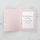 Carte Fille d'anniversaire tenant un lapin d'animal (Intérieur)