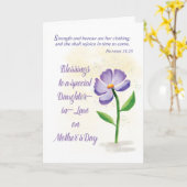 Carte Fille dans la loi sur la Fête des Mères Bénédictio (Fleur jaune)