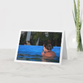 Carte Fille dans une piscine (Devant)