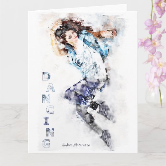 Carte Fille dansante 2 (Orchidée)