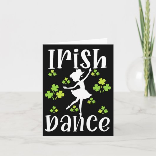 Carte Fille Danse Danseuse Danse Irlandaise St Patrick's (Devant)