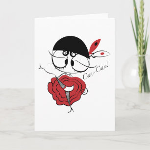 Carte Fille danseuse Can-Can