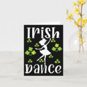 Carte Fille Danseuse Danse Irlandaise St Patrick's Day (Fleur jaune)
