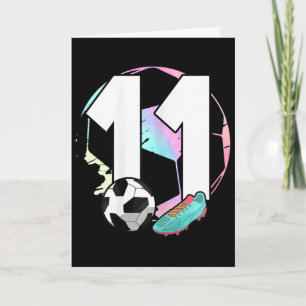 Carte Fille de 11 ans footballeuse Football 11 ans