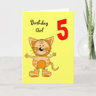 Carte fille de 5 ans