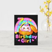 Carte fille de 7 ans dumpling kawaii pastel anime 7 (Fleur jaune)