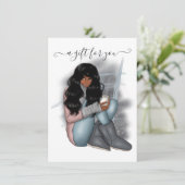 Carte Fille de café (Debout devant)
